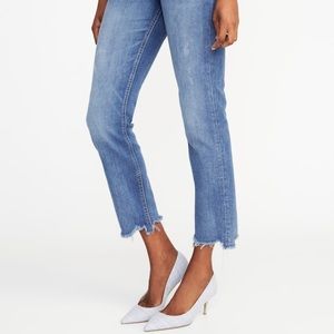 Old Navy Boyfriend Straight Raw-Hem Jeans